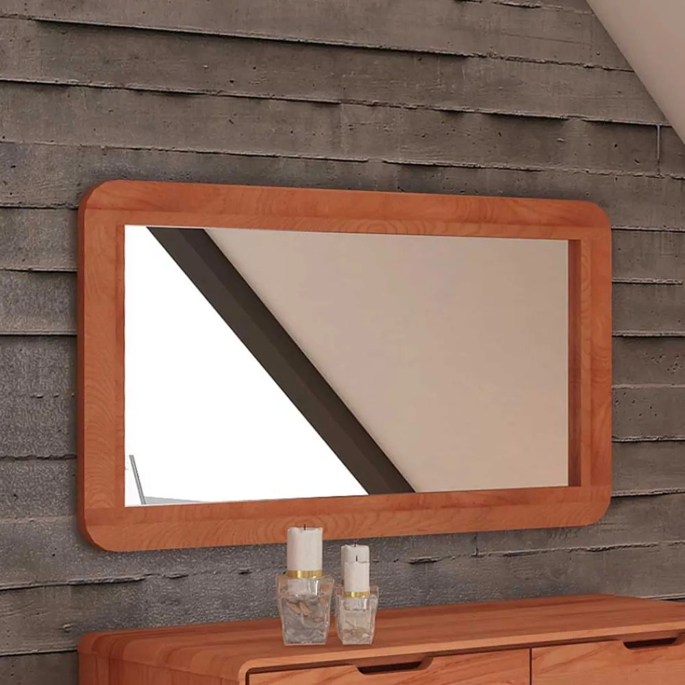 Wohnen Eleganter Spiegel mit Holzrahmen - Junola