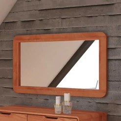 Wohnen Eleganter Spiegel mit Holzrahmen - Junola