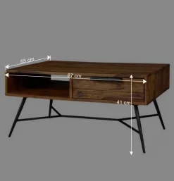 Wohnen Eleganter Wohnzimmer Tisch mit Schublade - Dicna