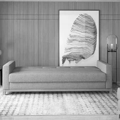 Wohnen Elegantes Klappsofa in Dunkelgrau Samt - Triumph