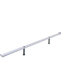 Wohnen Elegantes Polsterbett in Grau und Kernbuche - Silka