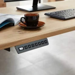 Wohnen Elektrisch höhenverstellbarer Winkelschreibtisch modern - Emly