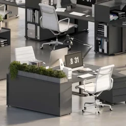 Wohnen Home Office Möbel|Büro Komplett*Elektrisch verstellbare Tische & Schrank Set - Tila (dreiteilig)