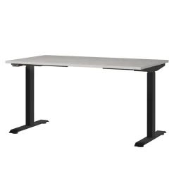 Wohnen Bürotische*Elektrisch verstellbarer Officetisch in Hellgrau - Clemeta