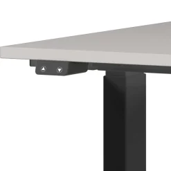 Wohnen Bürotische*Elektrisch verstellbarer Officetisch in Hellgrau - Clemeta