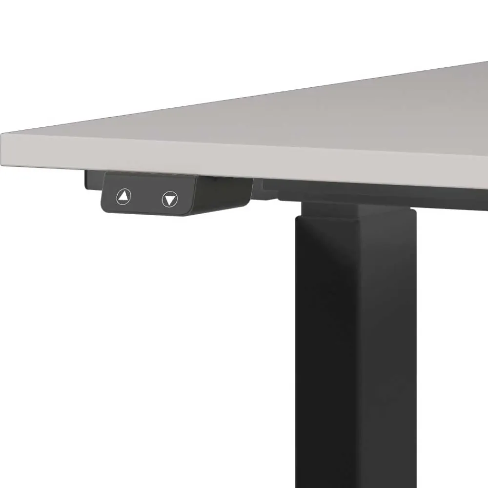Wohnen Bürotische*Elektrisch verstellbarer Officetisch in Hellgrau - Clemeta