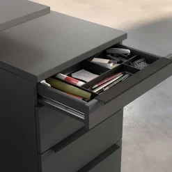 Wohnen Bürotische*Elektrisch verstellbarer Bürotisch & Rollcontainer - Tila (zweiteilig)