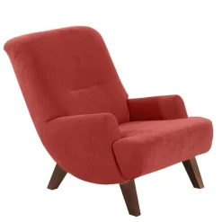 Wohnen Braune Möbel|Sessel & Hocker*Entspannungssessel in Terracotta Velours - Vacance