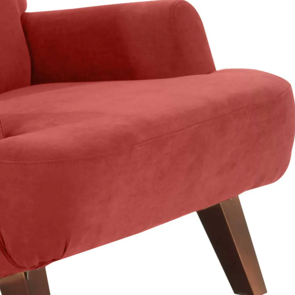 Wohnen Braune Möbel|Sessel & Hocker*Entspannungssessel in Terracotta Velours - Vacance