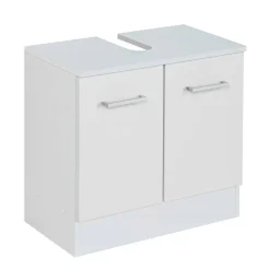 Wohnen Waschtisch|Waschbeckenunterschränke*60er Doppeltür Unterbeckenschrank in Weiß - Skiranov