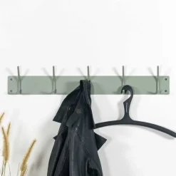Wohnen Garderoben|Garderoben*5er Hakenleiste Garderobe in Graugrün - Laans