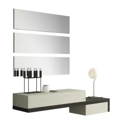 Wohnen Glasmöbel|Diele Komplett*3er Spiegel Set & Wand Konsole - Ezema (vierteilig)