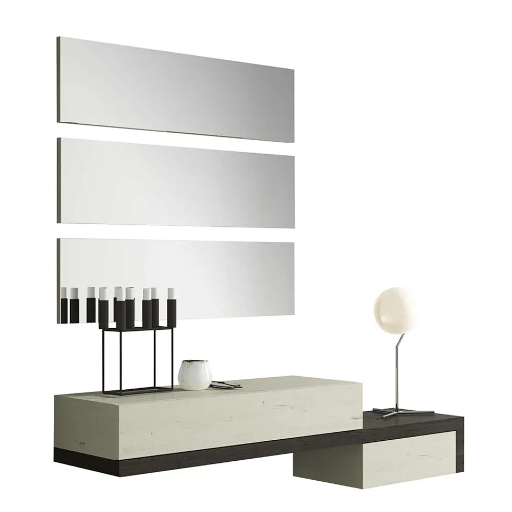 Wohnen Glasmöbel|Diele Komplett*3er Spiegel Set & Wand Konsole - Ezema (vierteilig)