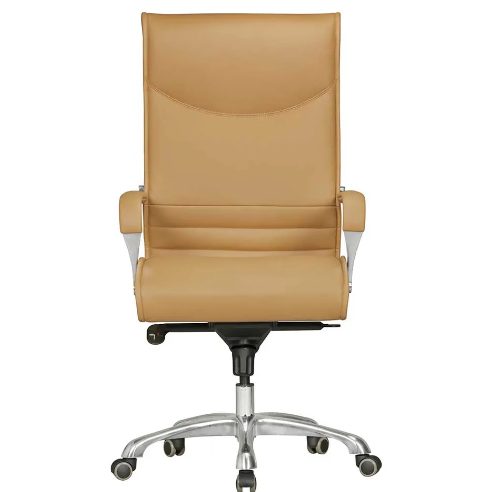 Wohnen Ergonomischer Büro Drehstuhl in Beige - Henner