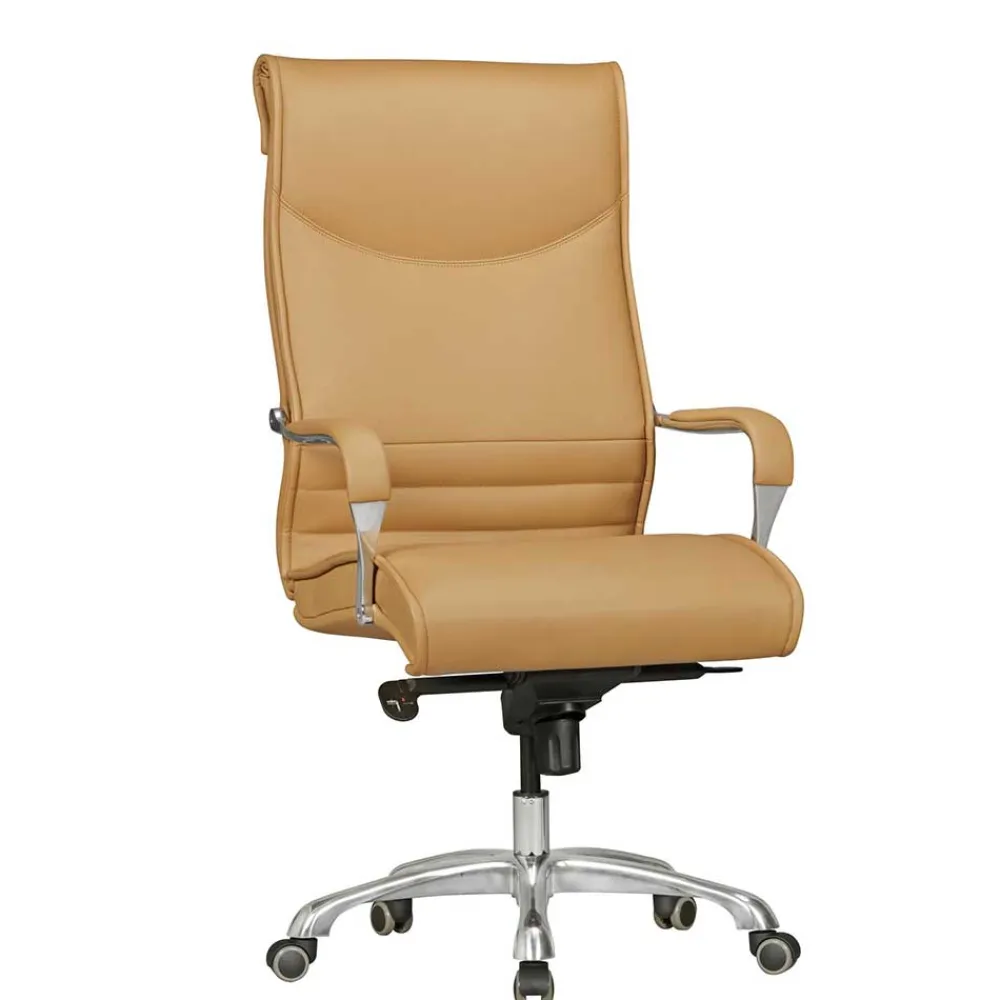 Wohnen Ergonomischer Büro Drehstuhl in Beige - Henner