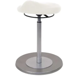 Wohnen Ergonomischer Bürohocker in Weiß Kunstleder - Gorana
