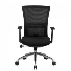 Wohnen Ergonomischer Bürostuhl mit hoher Lehne in Schwarz - Delavidu