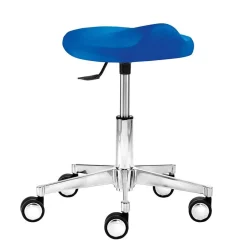 Wohnen Ergonomischer Drehhocker in Blau Stoff - Olinendra