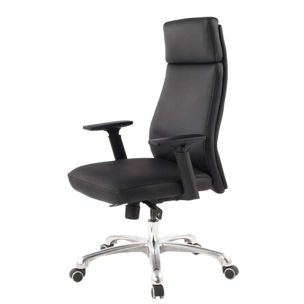Wohnen Ergonomischer Leder Bürostuhl mit hoher Lehne - Fluracia