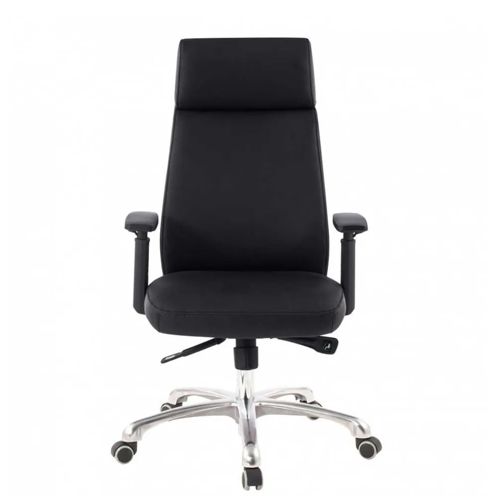 Wohnen Ergonomischer Leder Bürostuhl mit hoher Lehne - Fluracia