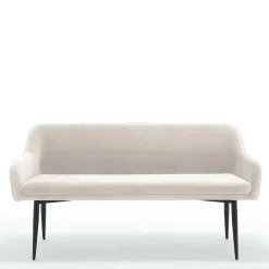 Wohnen Essbank in Cremeweiß mit Schwarz - Tamba