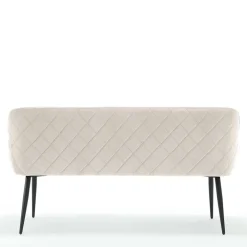 Wohnen Essbank in Cremeweiß mit Schwarz - Tamba