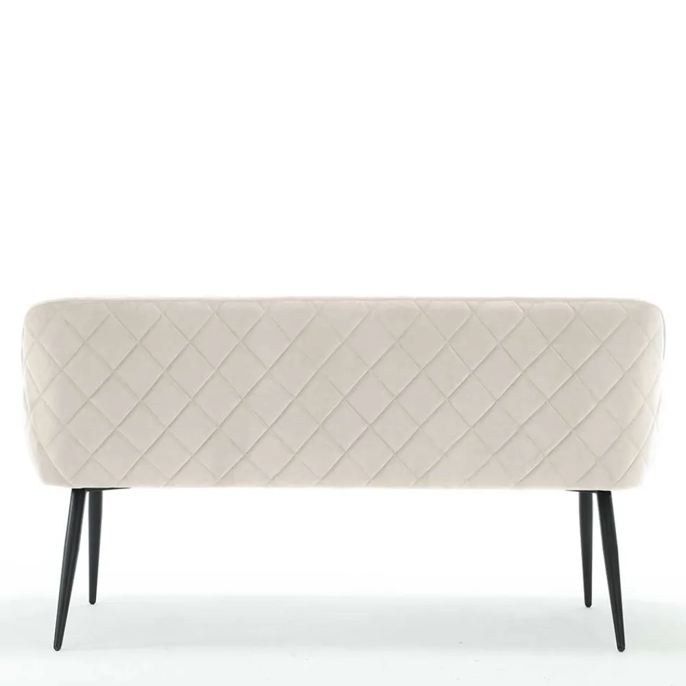 Wohnen Essbank in Cremeweiß mit Schwarz - Tamba