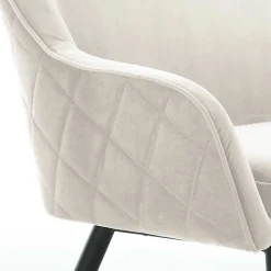 Wohnen Essbank in Cremeweiß mit Schwarz - Tamba