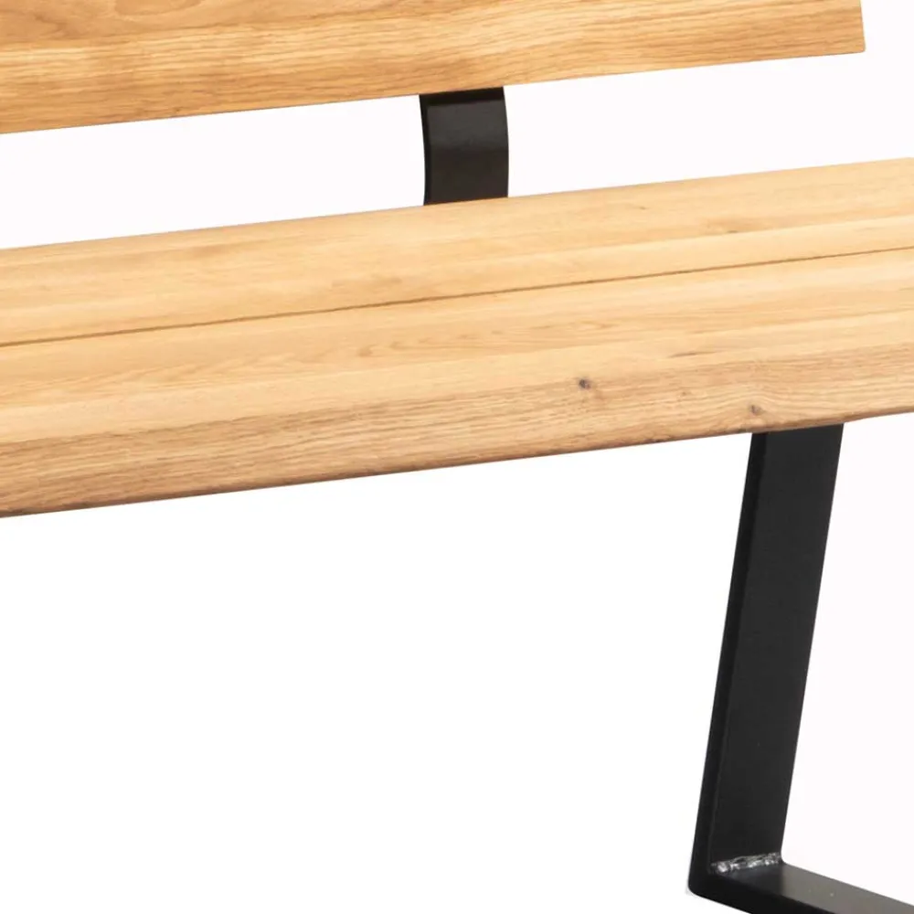 Wohnen Essbank mit Lehne - Wildeiche Naturkante - Jessmine