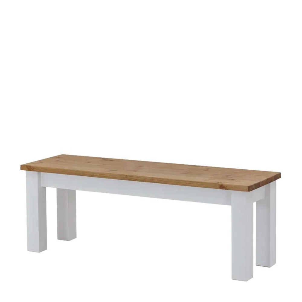 Wohnen Essbank Molzau in Weiß Kiefer