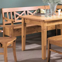 Wohnen Küchen-Essgruppen|Essgruppen*Essecke Giurgia aus Kiefer Massivholz (fünfteilig)