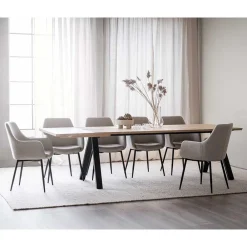 Wohnen Skandinavische Möbel|Esszimmer Komplett*Essgruppe im Skandinavischen Wohnstil - Ivona (siebenteilig)