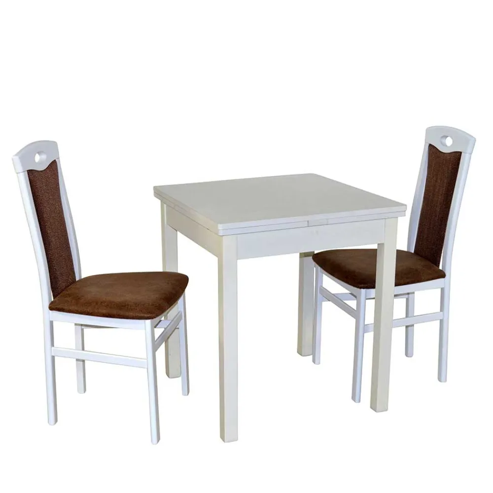 Wohnen Essgruppe in Weiß & Braun - Solana (dreiteilig)