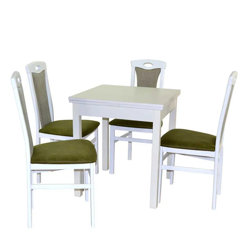 Wohnen Essgruppe in Weiß & Grün - Algarvo (fünfteilig)