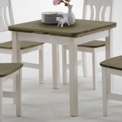 Wohnen Essgruppe Zamaiko in Weiß Grau Landhaus (fünfteilig)