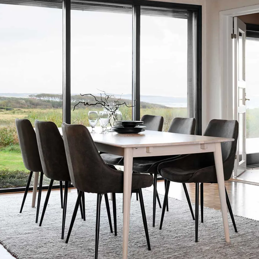 Wohnen Sitzgruppe|Küchen-Essgruppen*Essplatzgruppe im Skandinavischen Stil - Banda (siebenteilig)