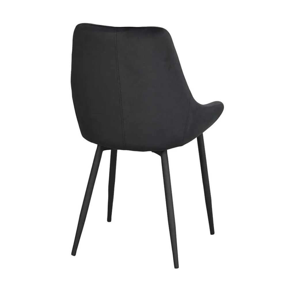 Wohnen Essplatzgruppe mit Samtstühlen - Pulva (siebenteilig)