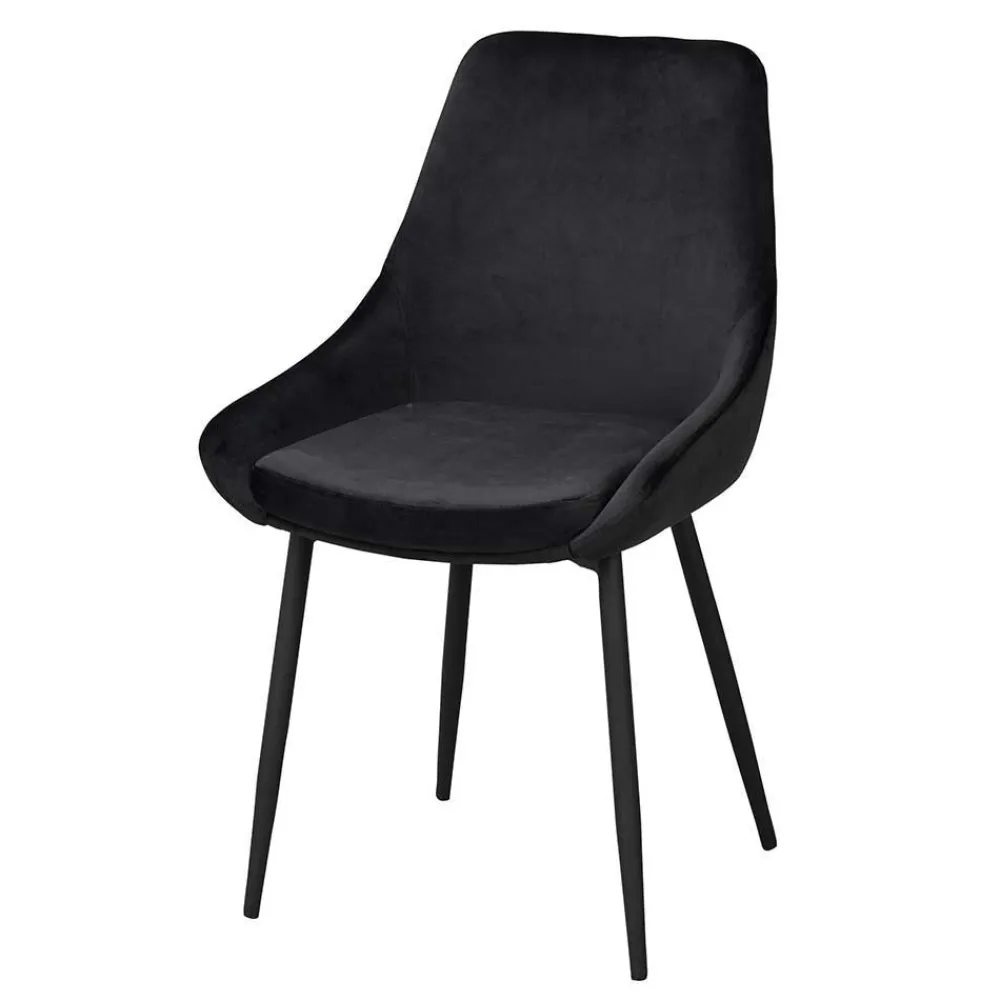 Wohnen Essplatzgruppe mit Samtstühlen - Pulva (siebenteilig)