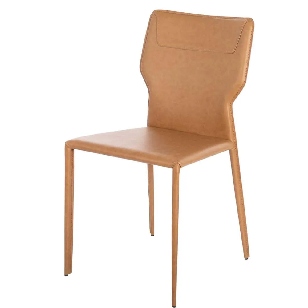 Wohnen Essstuhl in Cognac Braun - Anthony (2er Set)