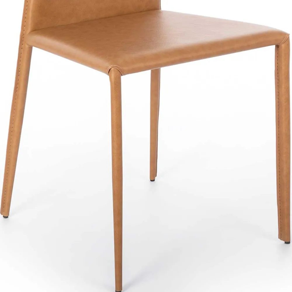 Wohnen Essstuhl in Cognac Braun - Anthony (2er Set)