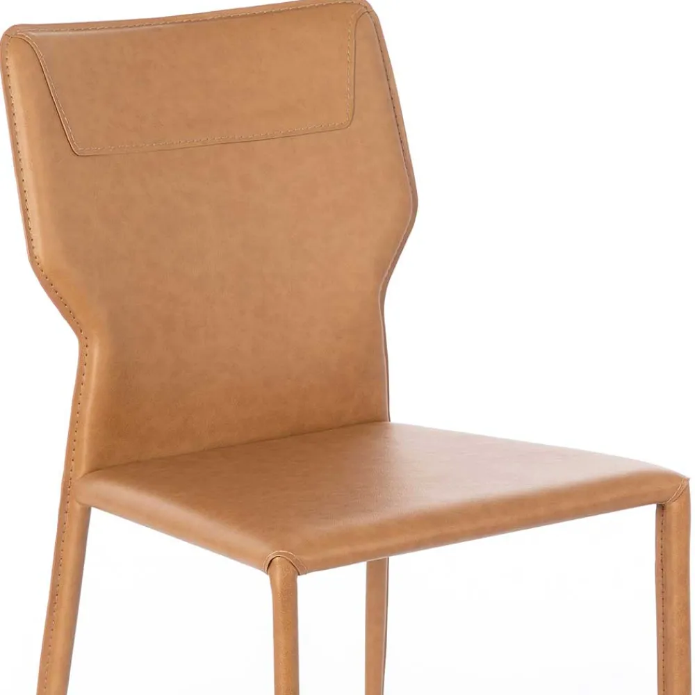 Wohnen Essstuhl in Cognac Braun - Anthony (2er Set)