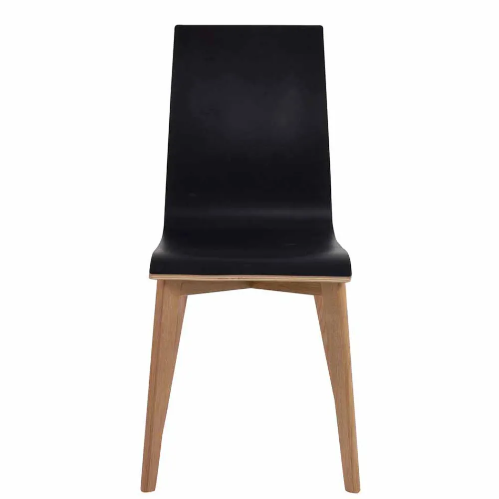 Wohnen Essstuhl in Schwarz & Natur - Vulias (2er Set)