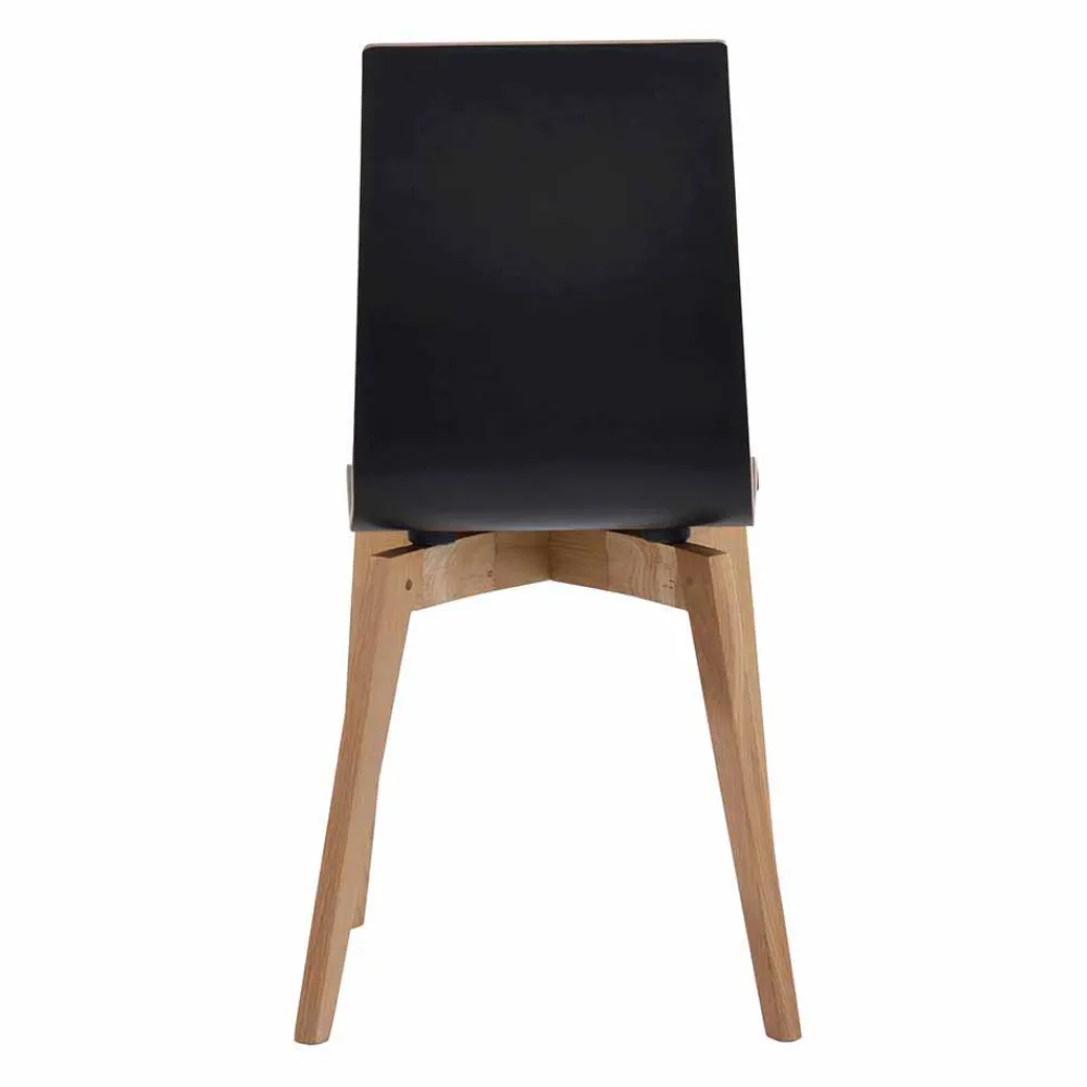 Wohnen Essstuhl in Schwarz & Natur - Vulias (2er Set)