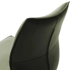 Wohnen Essstuhl mit Lederbezug in Olivgrün - Contrada (2er Set)