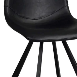 Wohnen Küchen-Essgruppen|Esszimmer Komplett*Esstisch & 6 schwarze Stühle - Flints (siebenteilig)