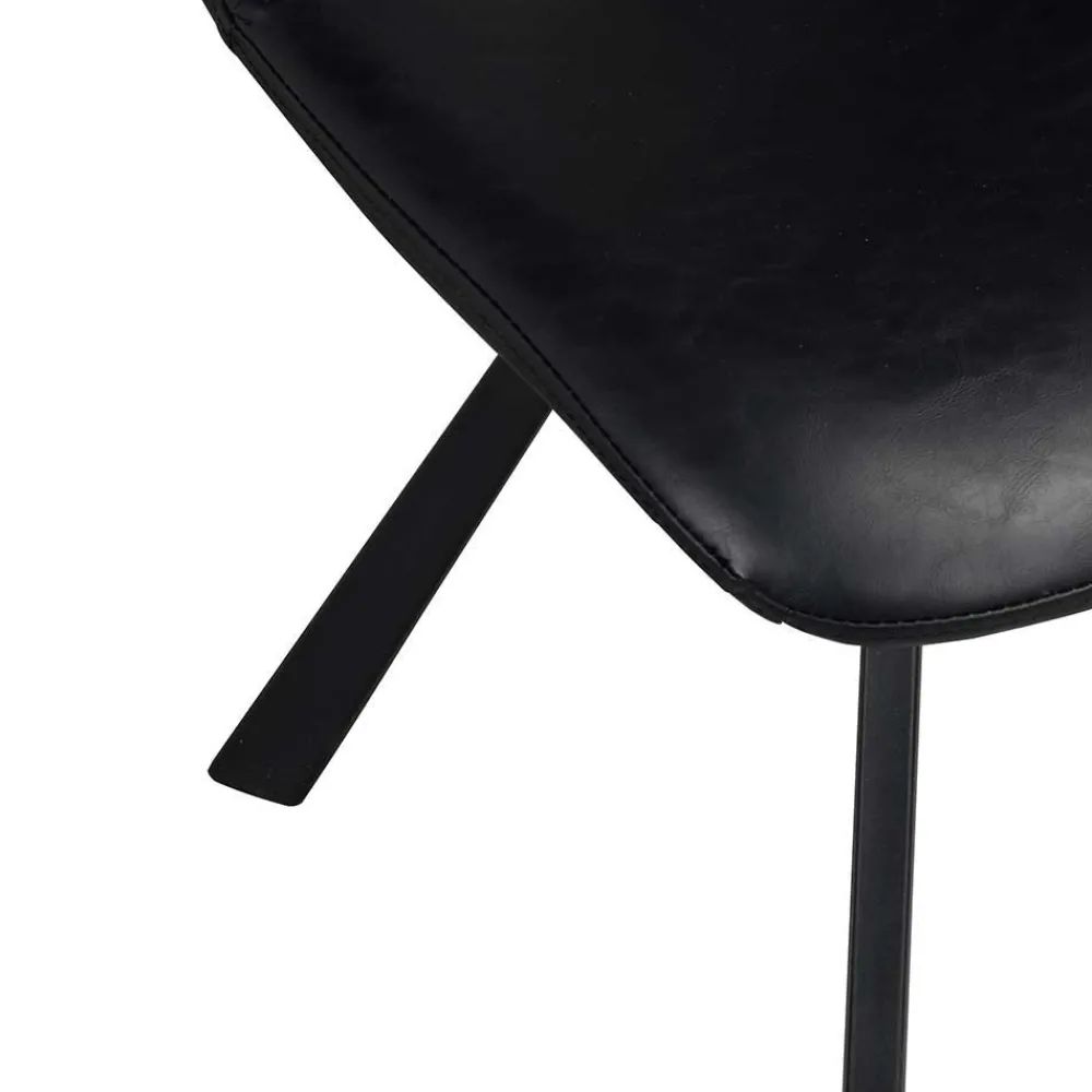 Wohnen Küchen-Essgruppen|Esszimmer Komplett*Esstisch & 6 schwarze Stühle - Flints (siebenteilig)