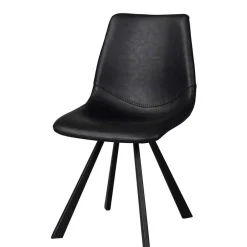 Wohnen Küchen-Essgruppen|Esszimmer Komplett*Esstisch & 6 schwarze Stühle - Flints (siebenteilig)