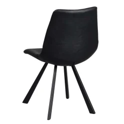 Wohnen Küchen-Essgruppen|Esszimmer Komplett*Esstisch & 6 schwarze Stühle - Flints (siebenteilig)