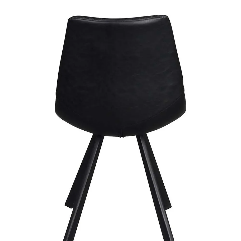 Wohnen Küchen-Essgruppen|Esszimmer Komplett*Esstisch & 6 schwarze Stühle - Flints (siebenteilig)