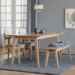 Wohnen Sitzgruppe|Küchen-Essgruppen*Esstisch & 2 Stühle & Bank - Canberra (vierteilig)